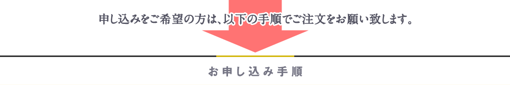 申し込みをご希望の方は、以下の手順でご注文をお願い致します。